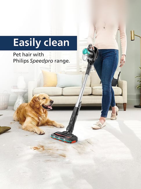 Philips Philips Domestic Speed Pro Cordless Stick Vacuum Cleaner with acuum (Blue Metallic)